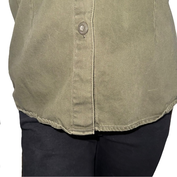 Free Base Vintage Green Olive Short Sleeve US ARMY Blouse Size L - Picture 5 of 16